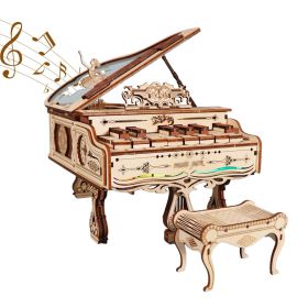3d Wooden Puzzle Piano Can be played Handmade Assembly Model kit DIY Crafts Holidays birthdays Christmas Gifts