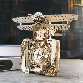 3d Wooden Puzzle Punk Airplane Music Box You Are My Sunshine Handmade Assembly Model Kit Holidays Brthdays Christmas Gifts