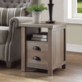 Granary Modern Farmhouse End Table, Rustic Gray
