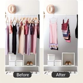8-Layer Space-Saving Stainless Steel Underwear & Bras Organizer Hanger - Polished Metal Clothes Hanger with Anti-Slip Design