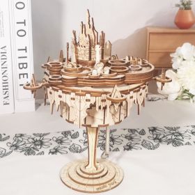 3D Wooden Puzzles Music Box kits You are My Sunshine Castle Building Model DIY Crafts Birthday Gift for Women