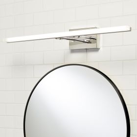 32" Modern Vanity Light, Integrated LED Light Bar, Chrome Finish No Shade