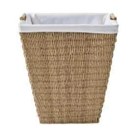 Resin Poly Rattan Laundry Hamper with Fabric Liner