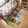 4x6 Cute hopscotch Nursery Rugs for Girls Boys Neutral Non Slip Washable, Stain Resistant Soft Shaggy Cartoon Fun Map Kids Playroom Rug