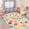 Rug for living room handprint carpets for gaming decor for boys bedroom anti slip gaming mats, ultra soft thick indoor plush carpets