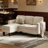 Living room sofa, L-shaped sofa, Cream White