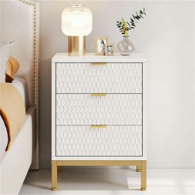 Modern bedside table, Nightstand, high bedside table with multiple drawers, with storage