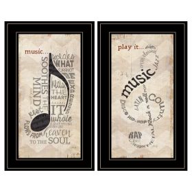 Home>HomeTrendy Decor 4U "Music" Framed Wall Art, Modern Home Decor Framed Print for Living Room, Bedroom & Farmhouse Wall Decoration by Marla Rae