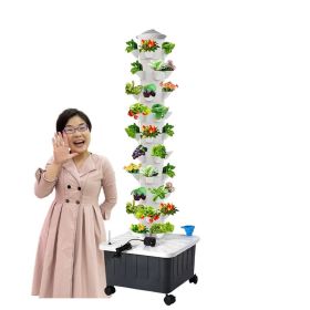 Hydroponic Tower Growing System,10 Layers 50 Pods Vertical Garden Kit for Home and Greenhouse Herbs and Vegetables