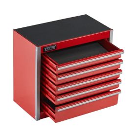VEVOR Metal Tool Box, 8.6-inch, Portable Metal Tool Box with 5 Drawers, Small Tool Chest with EVA Liners and PP Feet Pads