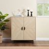 Storage Cabinet with Doors, Modern Accent Cabinet,Wood Grain Decoratio Buffet Sideboards for Living Room, Kitchen,Enterway