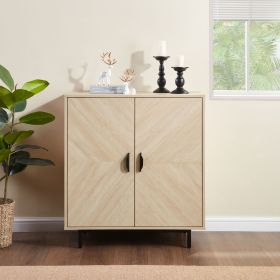 Storage Cabinet with Doors, Modern Accent Cabinet,Wood Grain Decoratio Buffet Sideboards for Living Room, Kitchen,Enterway
