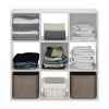 Pelli Cubic Multipurpose Clothing Closet Storage Organizer Shelf, 9-Cube, White