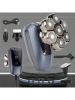 Head Shaver for Bald Men, 7D Electric Rotary Razor 5-in-1 Grooming Kit with Nose Hair Trimmer, Sideburn Clipper & Facial Brush