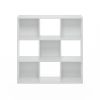 Pelli Cubic Multipurpose Clothing Closet Storage Organizer Shelf, 9-Cube, White
