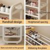 5-Tier Metal and Plastic Shoe Rack Organizer – Space-Saving Narrow Floor Shoe Storage Shelf, Durable Multi-Layer Iron Design, No Wood, Easy Assembly