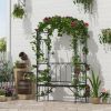 19.75" W x 80" H Metal Garden Arbor Archway for 2 People with Relaxing Bench & Delicate Scrollwork Perfect for Weddings & Backyards