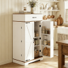Farmhouse Kitchen Pantry Cabinet - 472" Tall Wood Kitchen Storage Cabinets with Adjustable Shelves  Barn Style Doors Drawer
