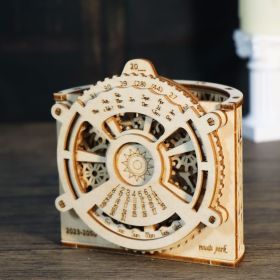 3D Wooden Puzzle Perpetual Calendar Mechanical Gears Toy Building Set Brain Teaser Games Engineering Toys model kits handmade (shape: Pen holder)