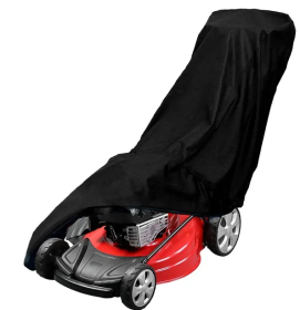 Waterproof Lawn Mower Cover Heavy Duty UV Protector For Push Mower Universal Fit (Option: Black)